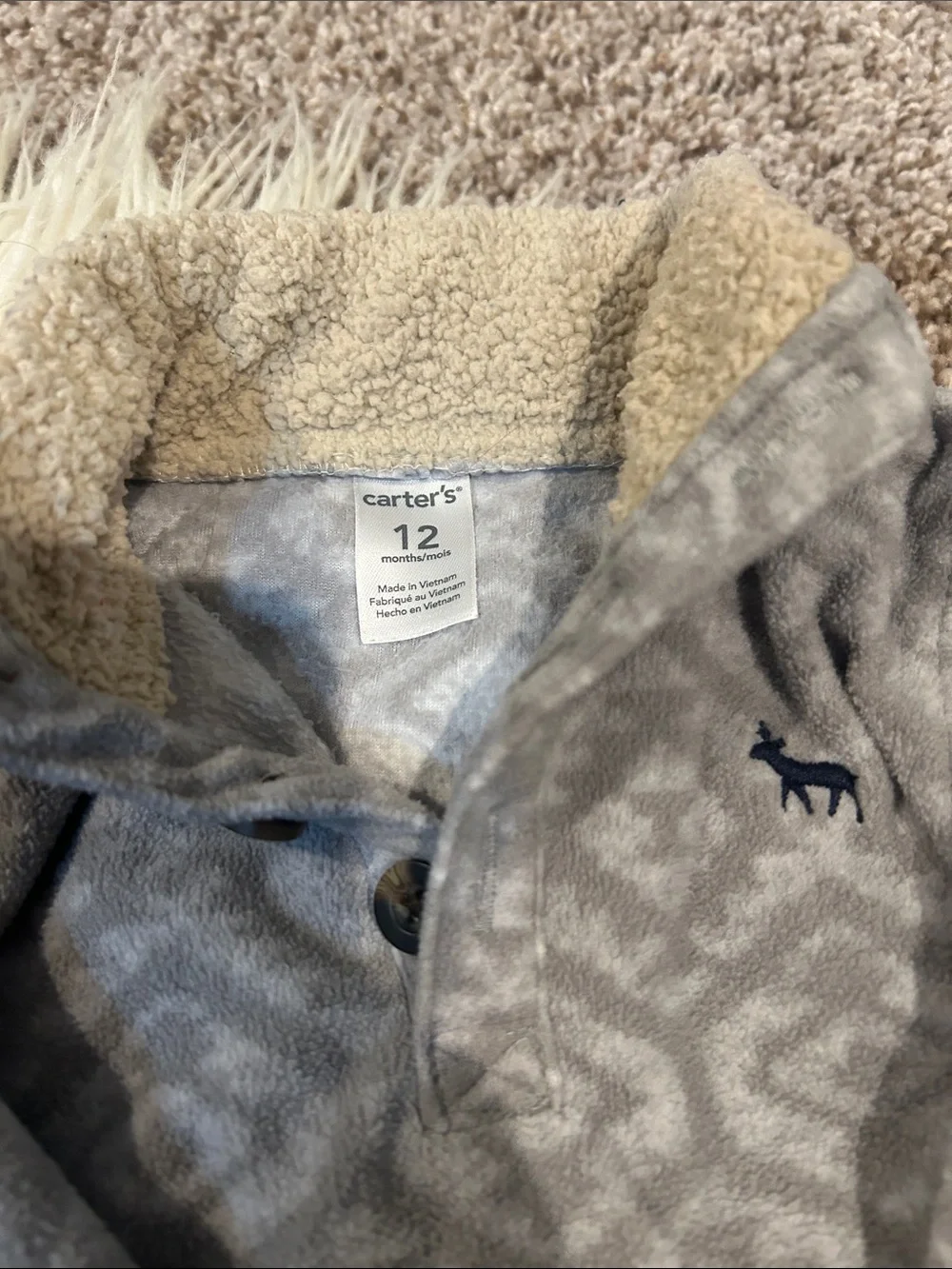 12 months boys long sleeve lot-Carters, Oshkosh, etc